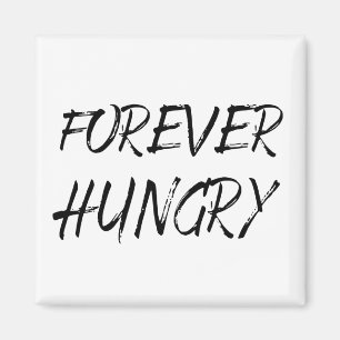 hungriga graffiti-textskriptbokstäver för alltid magnet