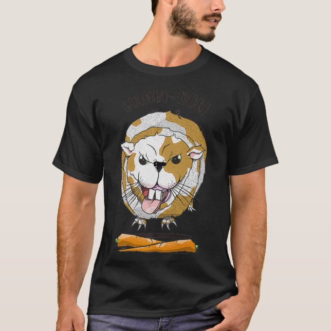 Hungriga Guineas Gris-bidrag T Shirt (Framsida)