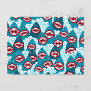 Hungriga hajar vykort