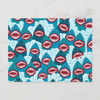 Hungriga hajar vykort