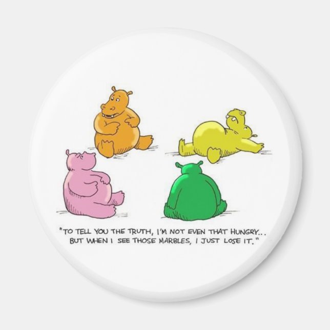 Hungriga Hippos! - Magnet (Framsidan)