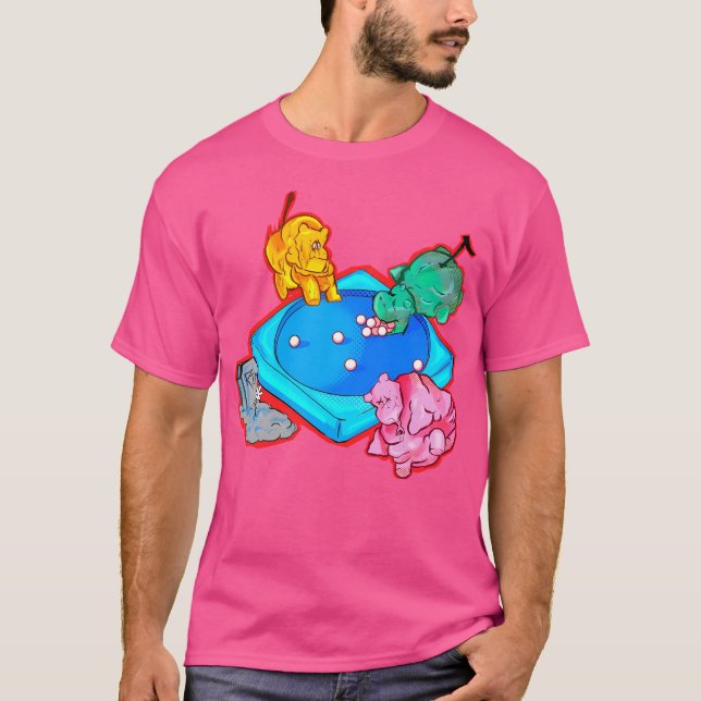 Hungriga Hippos T Shirt (Framsida)