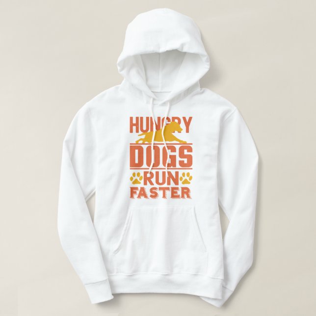 Hungriga Hundar Springa snabbverkande Vintage Hoodie (Design framsida)
