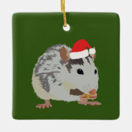 Hungriga jul Råtta Julgransprydnad Keramik