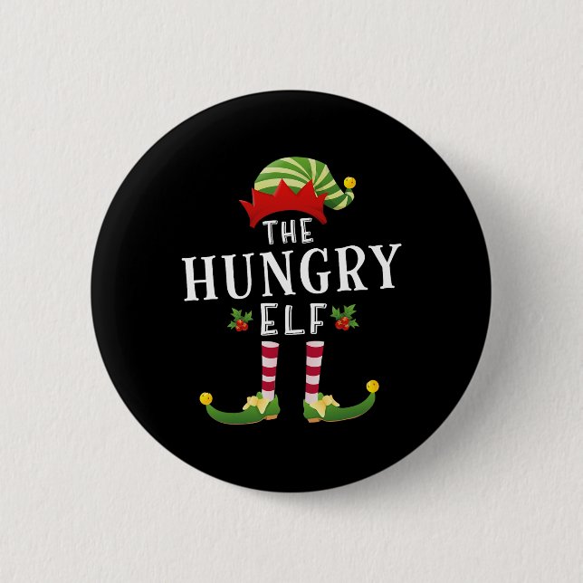 Hungriga julmatchningen i Elf Pajama Knapp (Framsida)