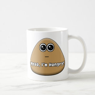 Hungriga Pou med text Kaffemugg