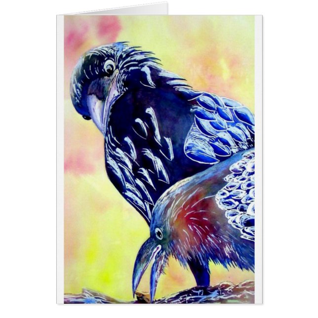 Hungriga Ravens Hälsningskort (Framsidan)