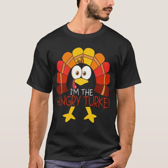 Hungriga Thanksgivingen Pajamas för matchning av f T Shirt (Framsida)