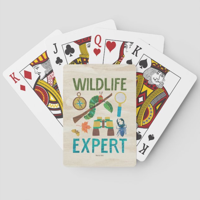 Hungriga uppspelningskort för Caterpelare Wildlife Casinokort (Baksidan)