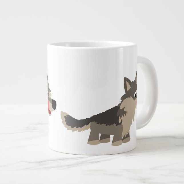 Hungriga Vargen Jumbo Mugg i Cute Tecknad (Framsida höger)