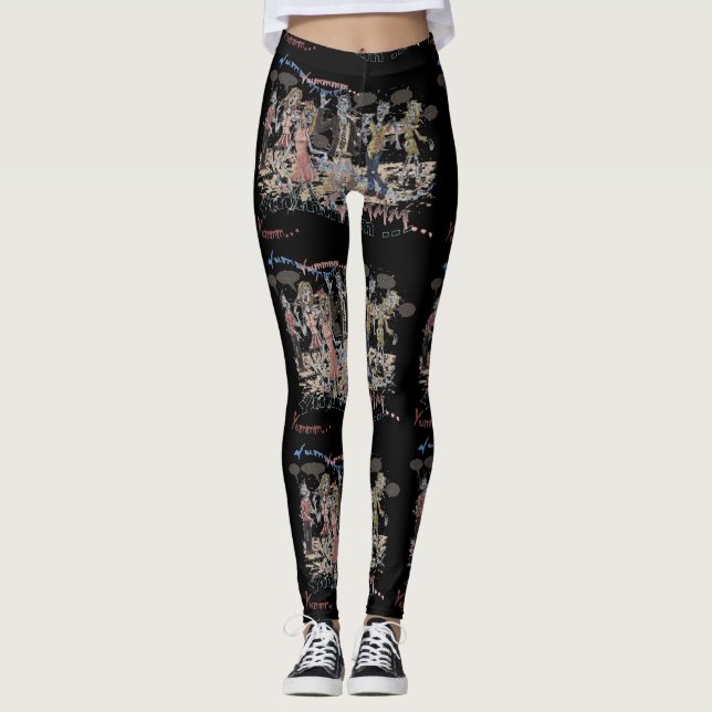 Hungriga Zombies Leggings (Framsida)