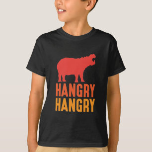 Hungrigare Hippo Zoo Animal Pun Hannopotamus T Shirt