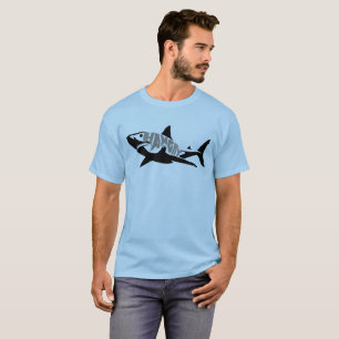 Hungrigare Underbarare Vita Coolan Hårhaj Jaws T Shirt