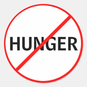 Hungriget förbjudet! runt klistermärke