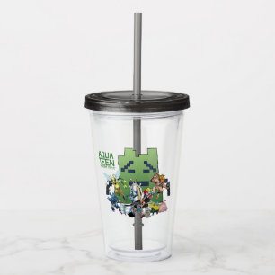 Hungriget Force Villains Tonåring i Aqua Take Away Mugg