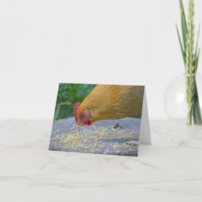 Hungrigt Chicken Notecard Kort (Framsida)