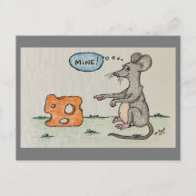 Hungrigt vykort för Mouse Postpass