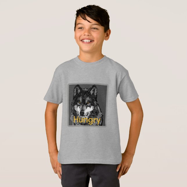 Hungry - Barn Basic T-Shirt (Hel framsida)