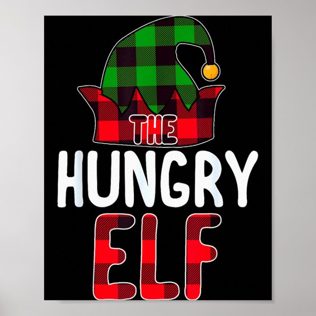 Hungry Elf Matching Family Group Christmas Party P Poster (Framsidan)