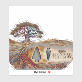 Hungry Hollow Brewing Kiss Cut Sticker Klistermärken