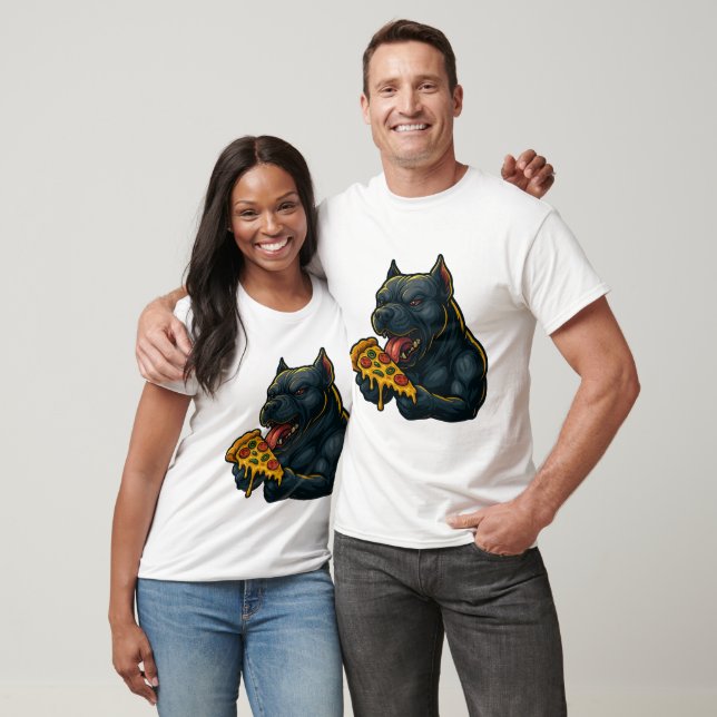 Hungry Hound Pizza – Rolig Ilsken Hund T-Shirt (Unisex)