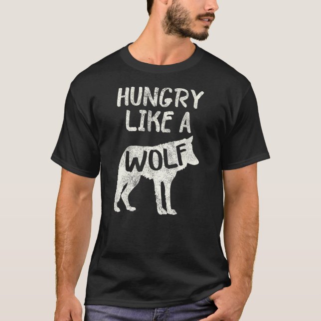 Hungry Like A Wolf Shadow Graphic T Shirt (Framsida)