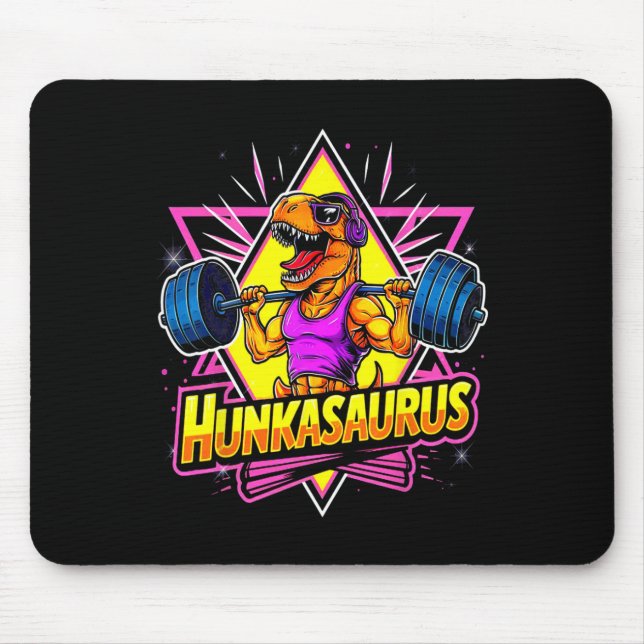Hunkasaurus Gym Tränings T-Rex Styrkelyft Bodybuil Musmatta (Framsidan)