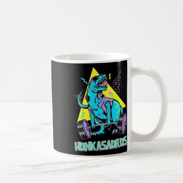 Hunkasaurus Weightlift Bodybuilding Gym Workout Kaffemugg (Höger)