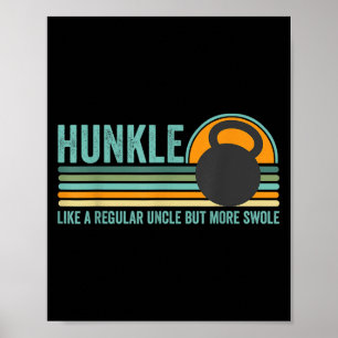 Hunkle Funny farbror Gift Hunky farbror Swole Meme Poster