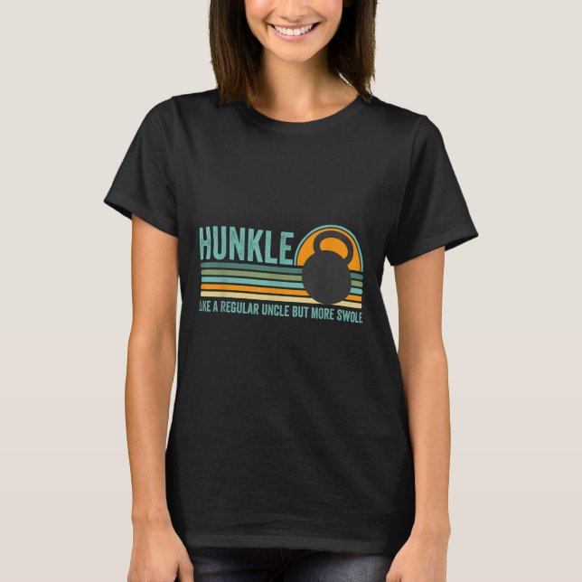 Hunkle Funny farbror Gift Hunky farbror Swole Meme T Shirt (Framsida)