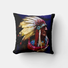 "Hunkpapa-hövding" original konst Kudde