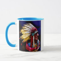 "Hunkpapa" hövding original konst Mugg