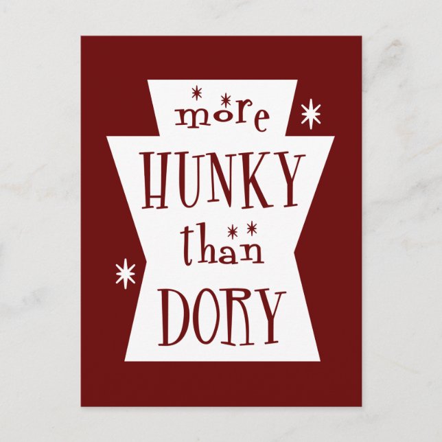 Hunky Than Dory Mörk Postcard Vykort (Framsida)