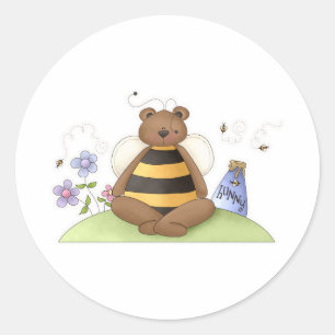 Hunny Bear Runt Klistermärke