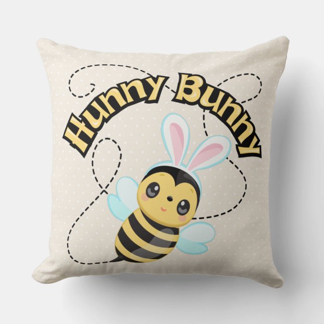 Hunny Bunny Chiffon Cream Polka Dot Pillow Kudde (Framsida)