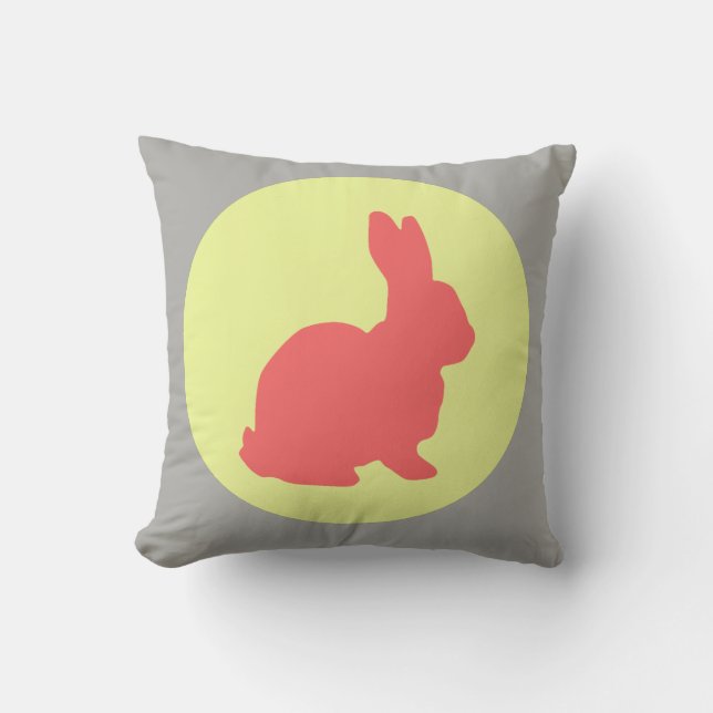 Hunny Bunny Funky Pastellfärgade Kastkudde Kudde (Framsida)