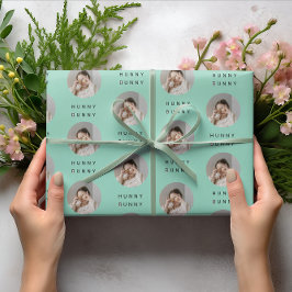 Hunny Bunny Photo Påsk Gult | Personlig Presentpapper