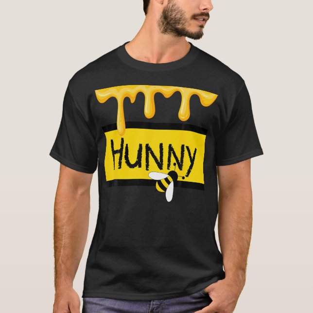 Hunny (honung) Burk som simulerar med att köra hon T Shirt (Framsida)