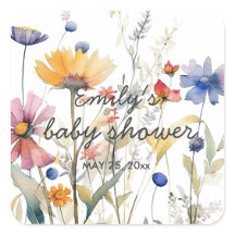 Hunny WildblomBaby Shower Sticker