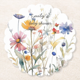 Hunny WildblomBaby Shower Underlägg Papper