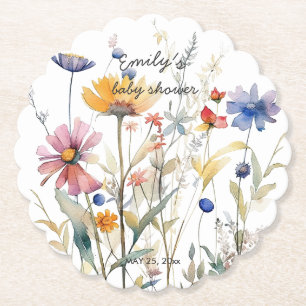Hunny WildblomBaby Shower Underlägg Papper