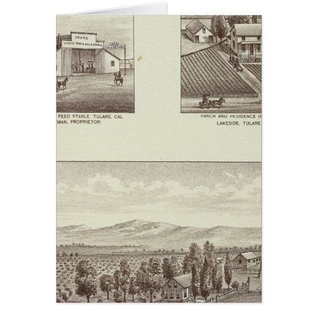 Hunsaker ranch, Woodville Hälsningskort (Framsidan)