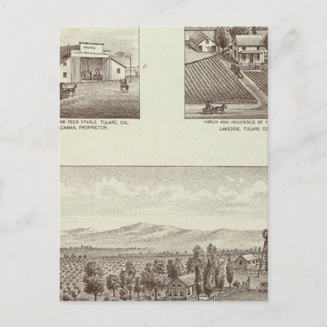 Hunsaker ranch, Woodville Vykort (Framsida)