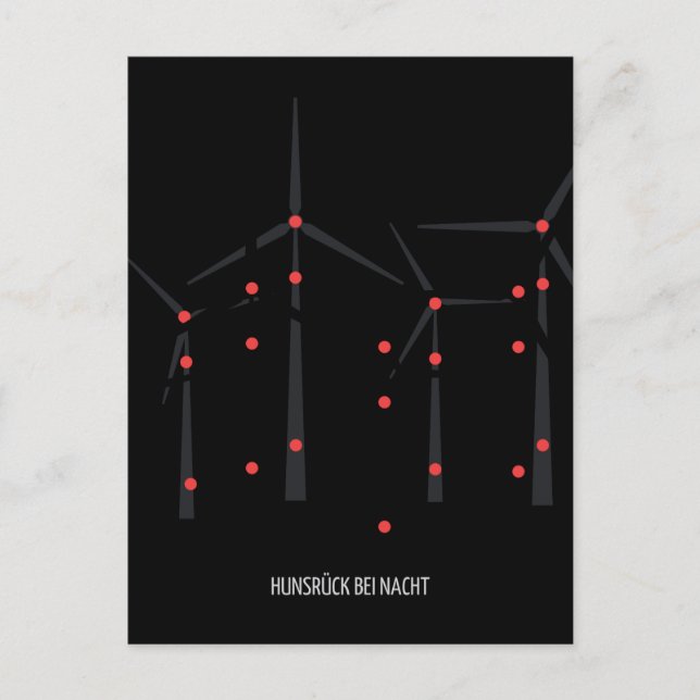 Hunsrück bei Nacht II Vykort (Framsida)