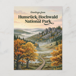 Hunsrück-Hochwald nationalpark Tyskland Vykort