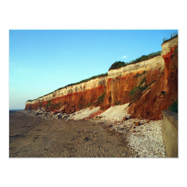 Hunstanton Cliff Photo Print Fototryck (Framsidan)