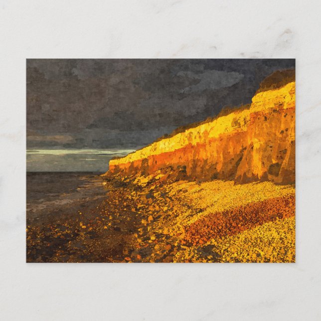 Hunstanton Cliffs Norfolk kusten England Storbrita Vykort (Framsida)