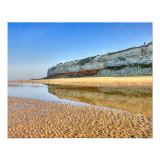 Hunstanton Cliffs Reflected at Low Tide, Norfolk Fototryck