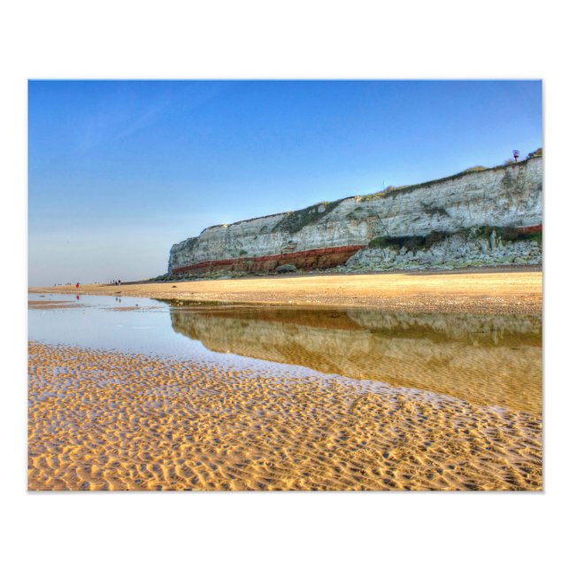 Hunstanton Cliffs Reflected at Low Tide, Norfolk Fototryck (Framsidan)