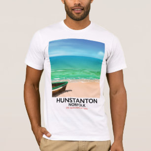 Hunstanton Norfolk Beach-reseaffisch T-shirt